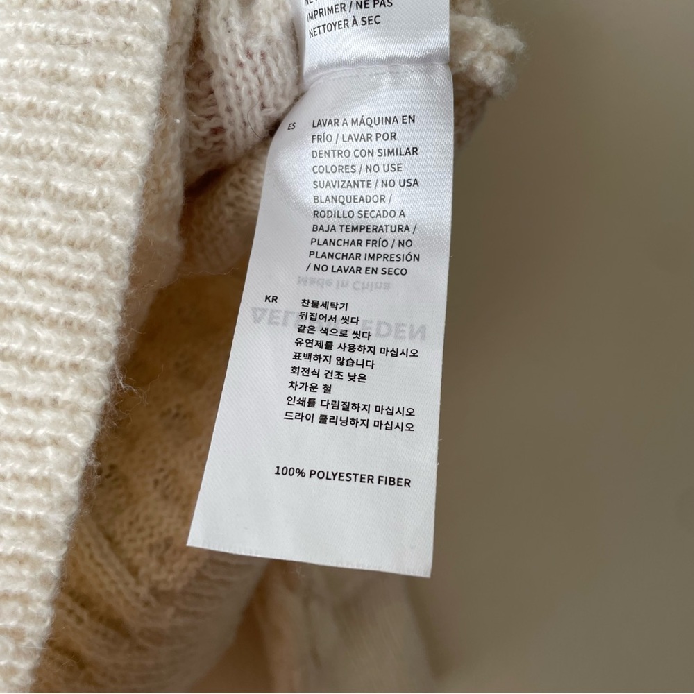 Aelfric Eden Cream Fisherman Cable Knit Sweater M Chunky - Picture 7 of 7
